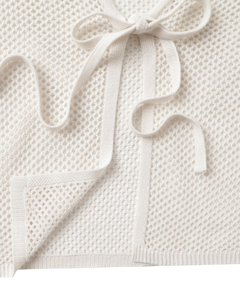 半袖メッシュアンサンブルカーデ