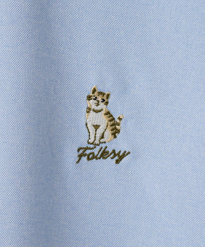 イージーケアオックスフォードワンポイントシャツ（S）