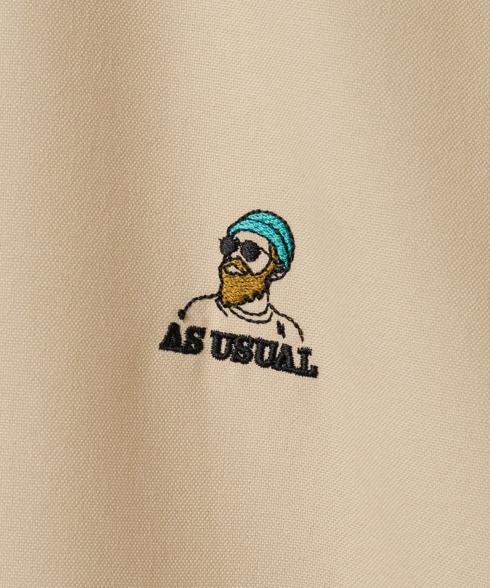 イージーケアオックスフォードワンポイントシャツ（S）