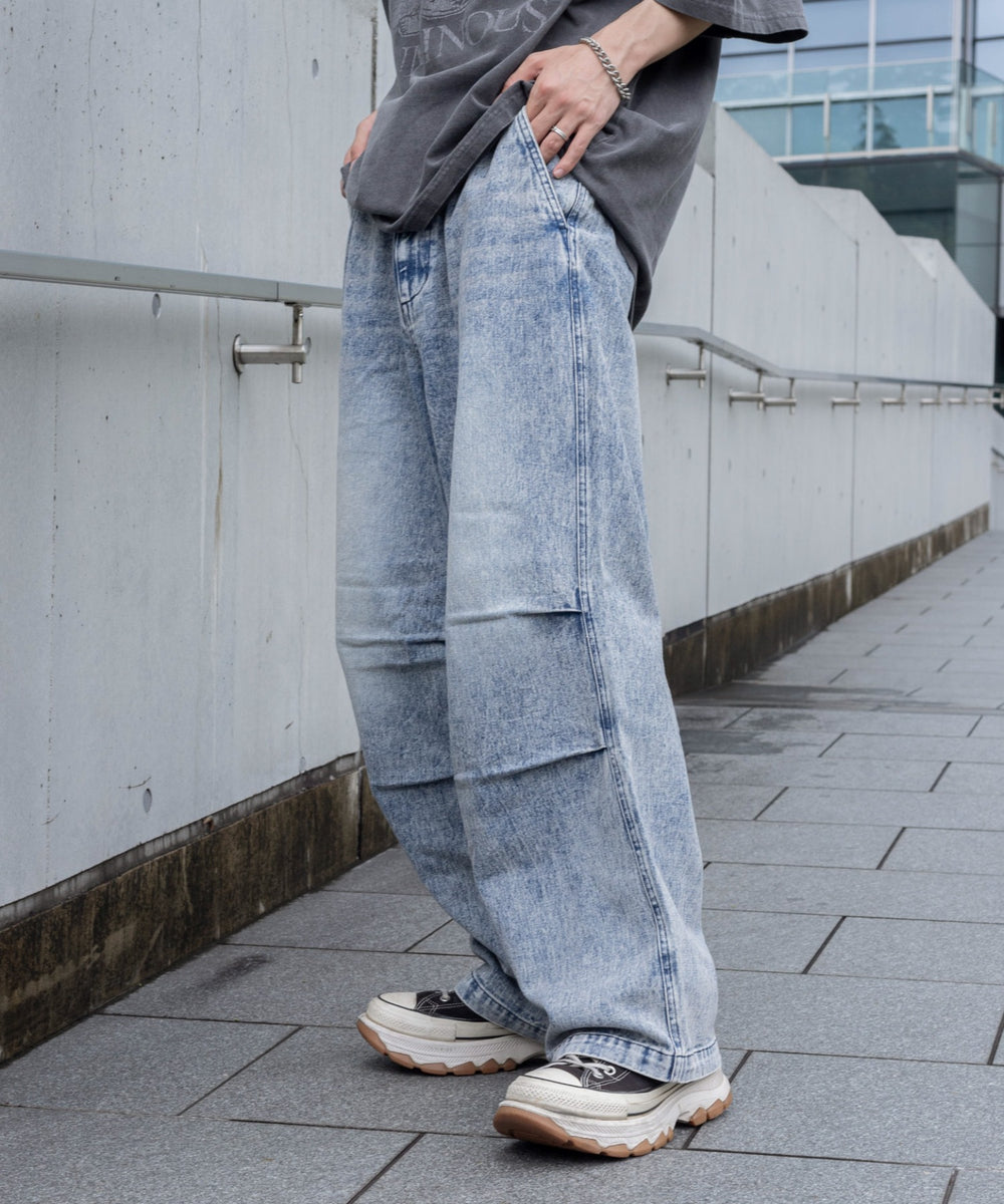 デニム中濃加工色 モデル：175cm L着用