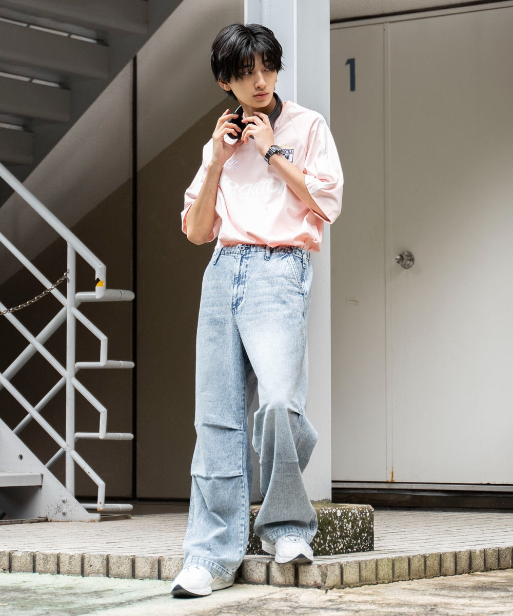 デニム中濃加工色 モデル：180cm L着用