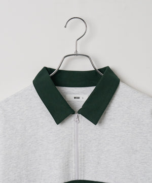 ワンポイントカラーブロックプルオーバー