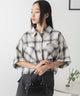 ホワイト系チェック1 モデル:161cm F着用