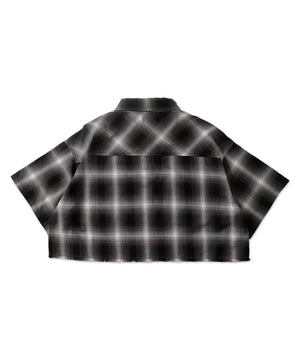 オンブレチェックショートシャツ