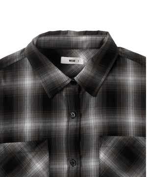 オンブレチェックショートシャツ