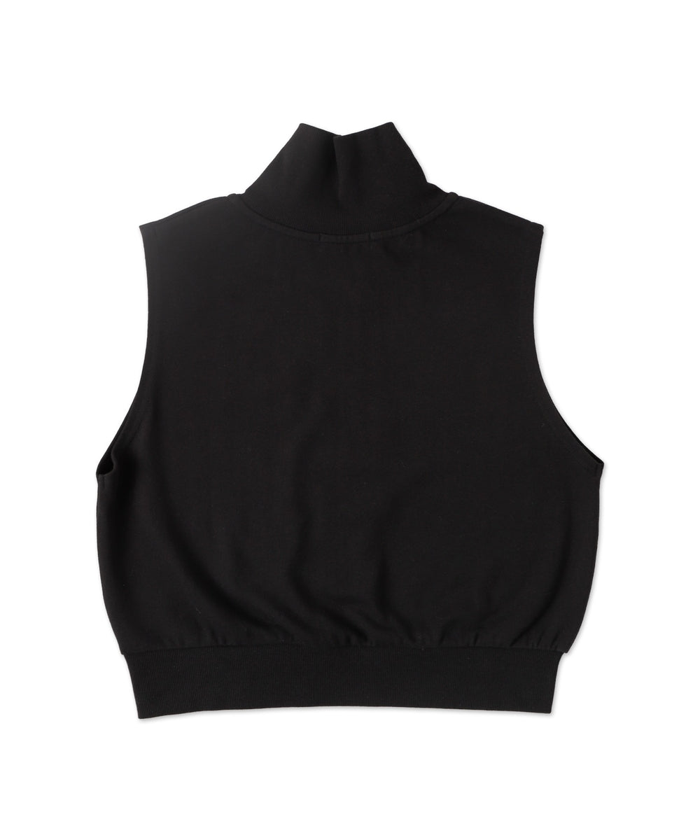 ハーフZIPノースリーブトップス