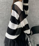 ブラック系ボーダー　モデル:155cm F着用