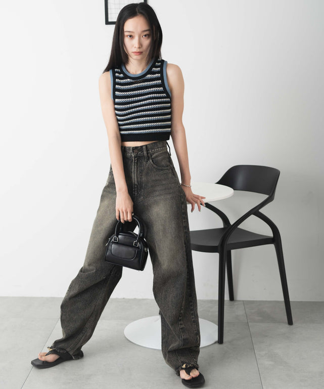 ブルー　モデル:161cm F着用