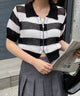 ホワイト系ボーダー   モデル:155cm F着用