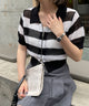 ホワイト系ボーダー   モデル:155cm F着用