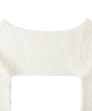 ラメショートニットプルオーバー