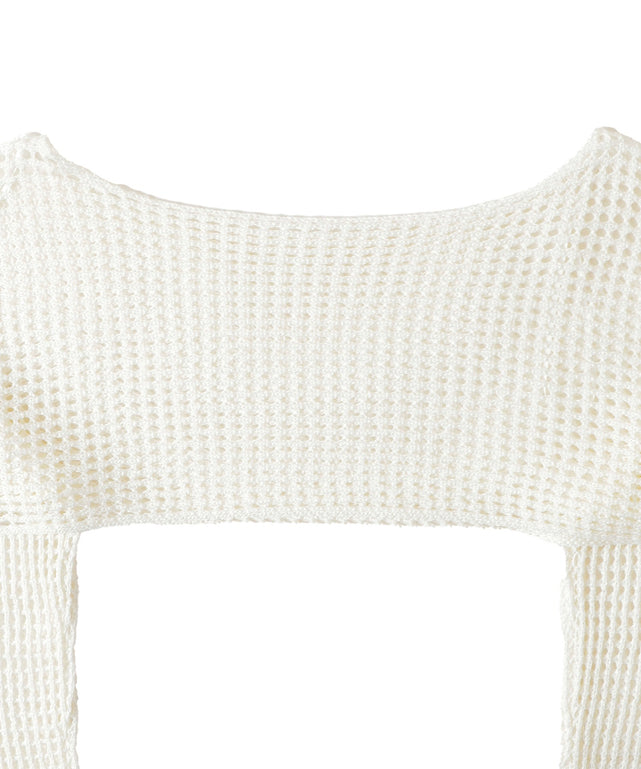 ラメショートニットプルオーバー