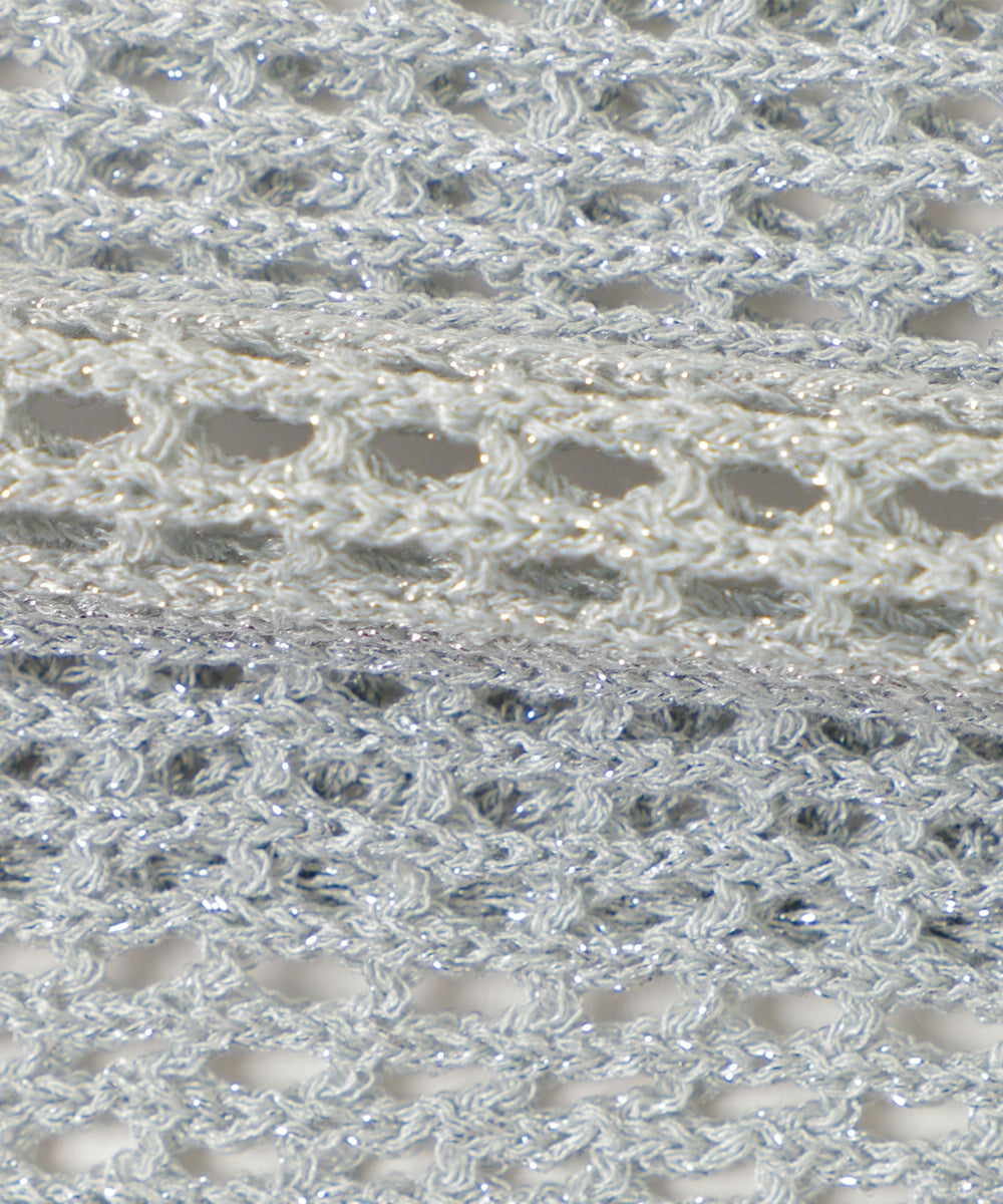 ラメショートニットプルオーバー