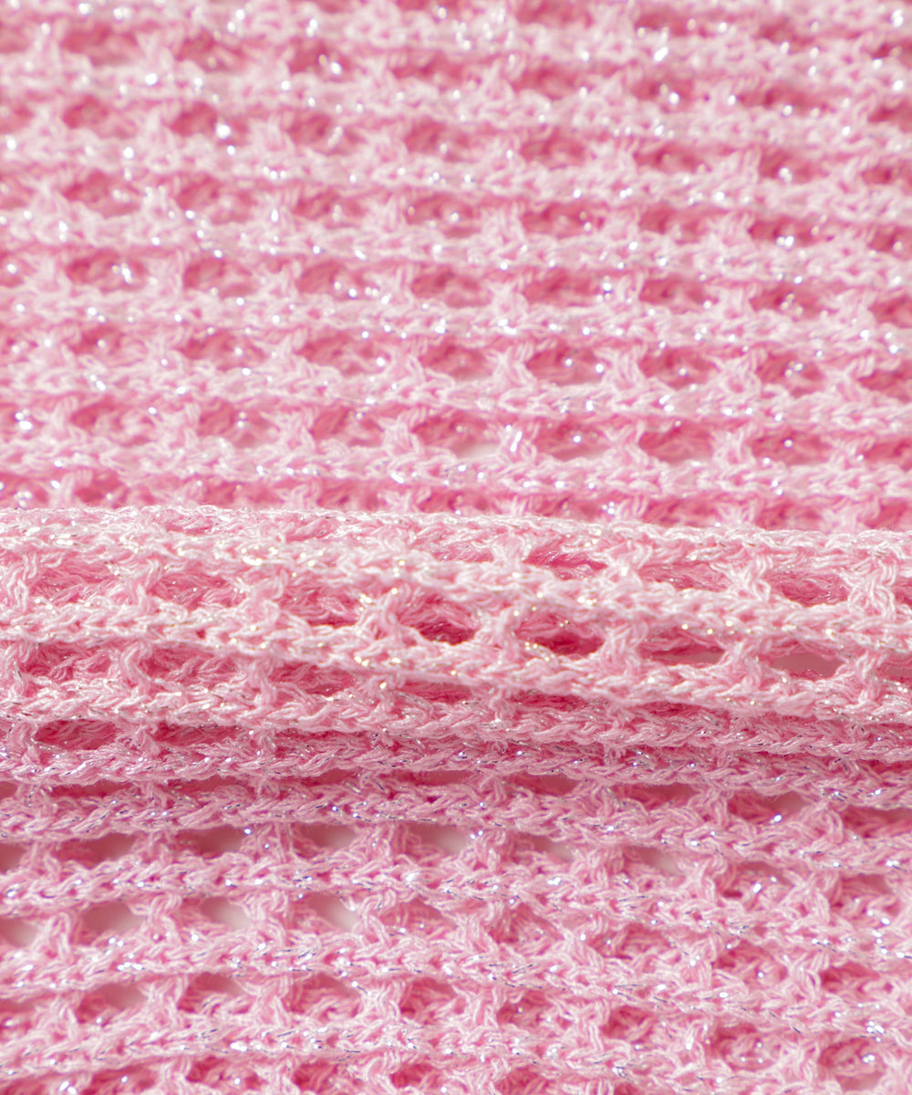 ラメショートニットプルオーバー