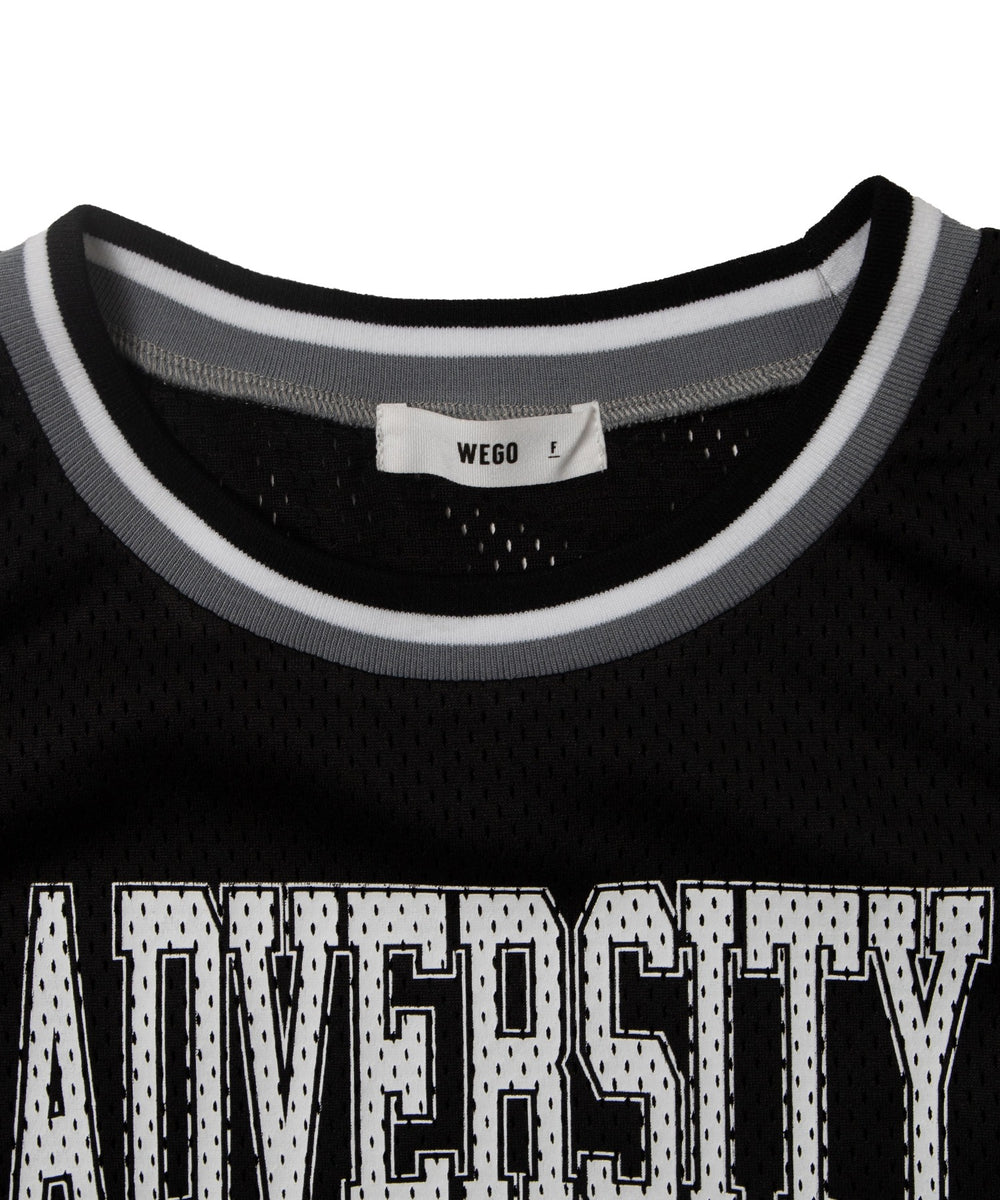 ロゴプリントメッシュタンク