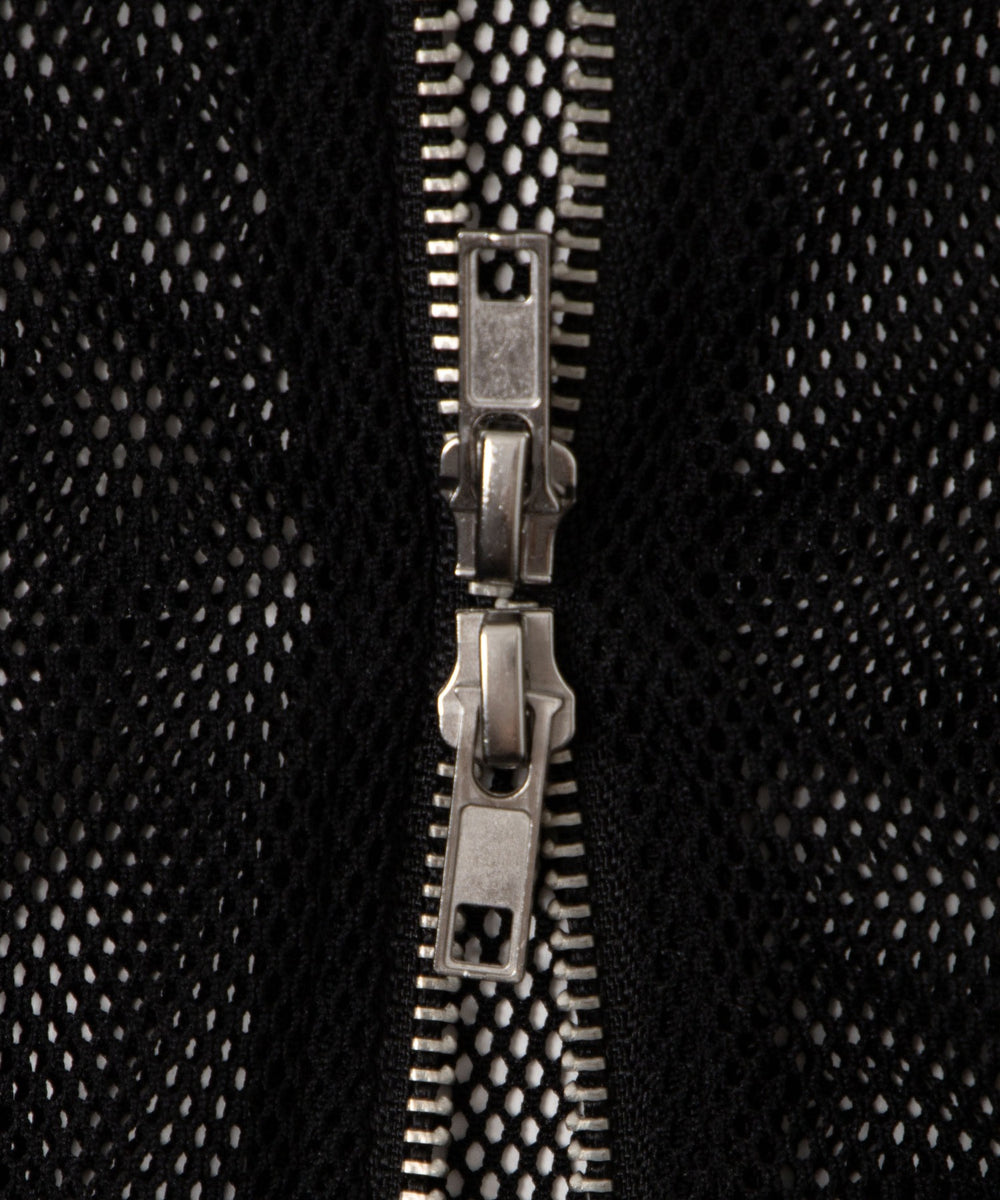 ダブルジップメッシュパーカー