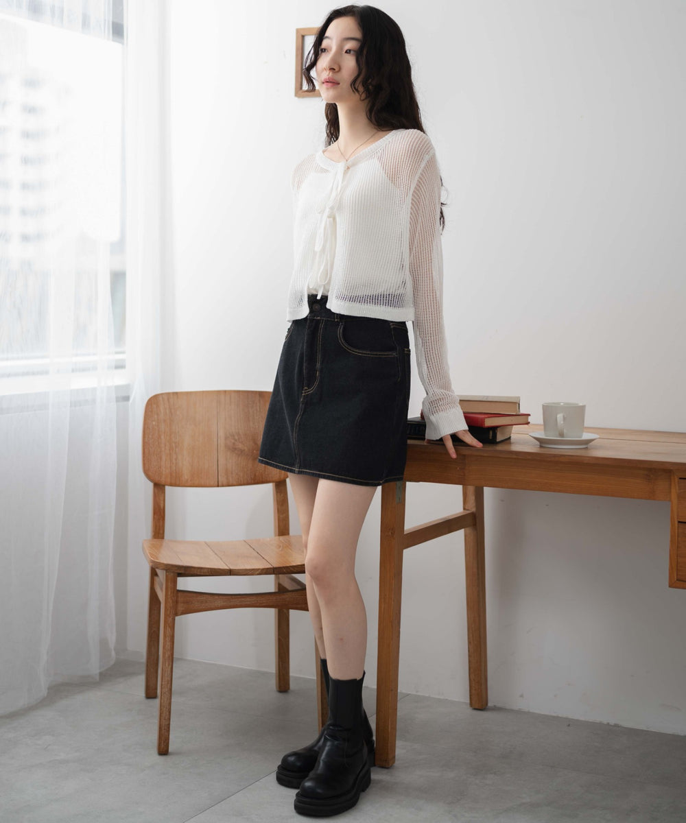 ホワイト モデル:163cm F着用