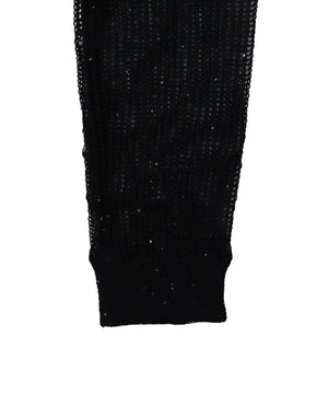 スパンコールメッシュニットカーデ