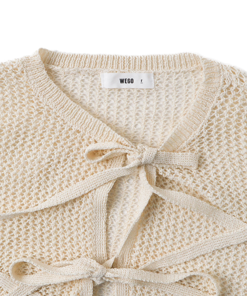 メッシュニットカーデ