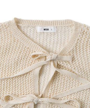 メッシュニットカーデ