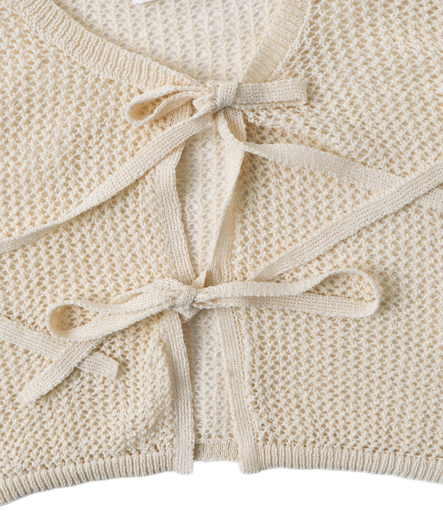 メッシュニットカーデ