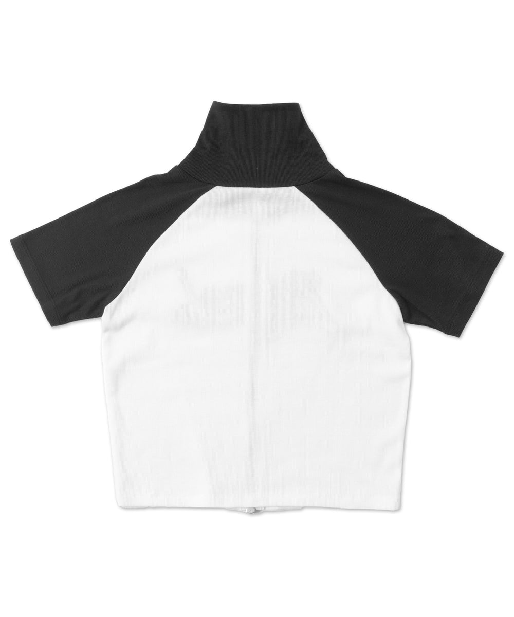 ダブルジップワッペンロゴラグランT