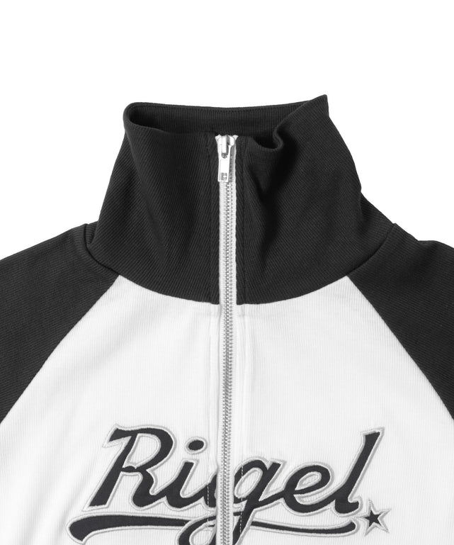 ダブルジップワッペンロゴラグランT