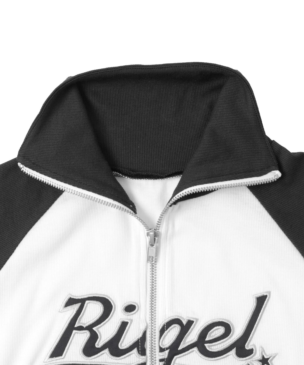 ダブルジップワッペンロゴラグランT