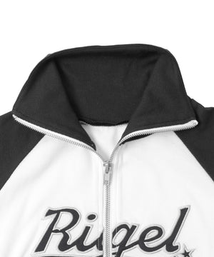 ダブルジップワッペンロゴラグランT