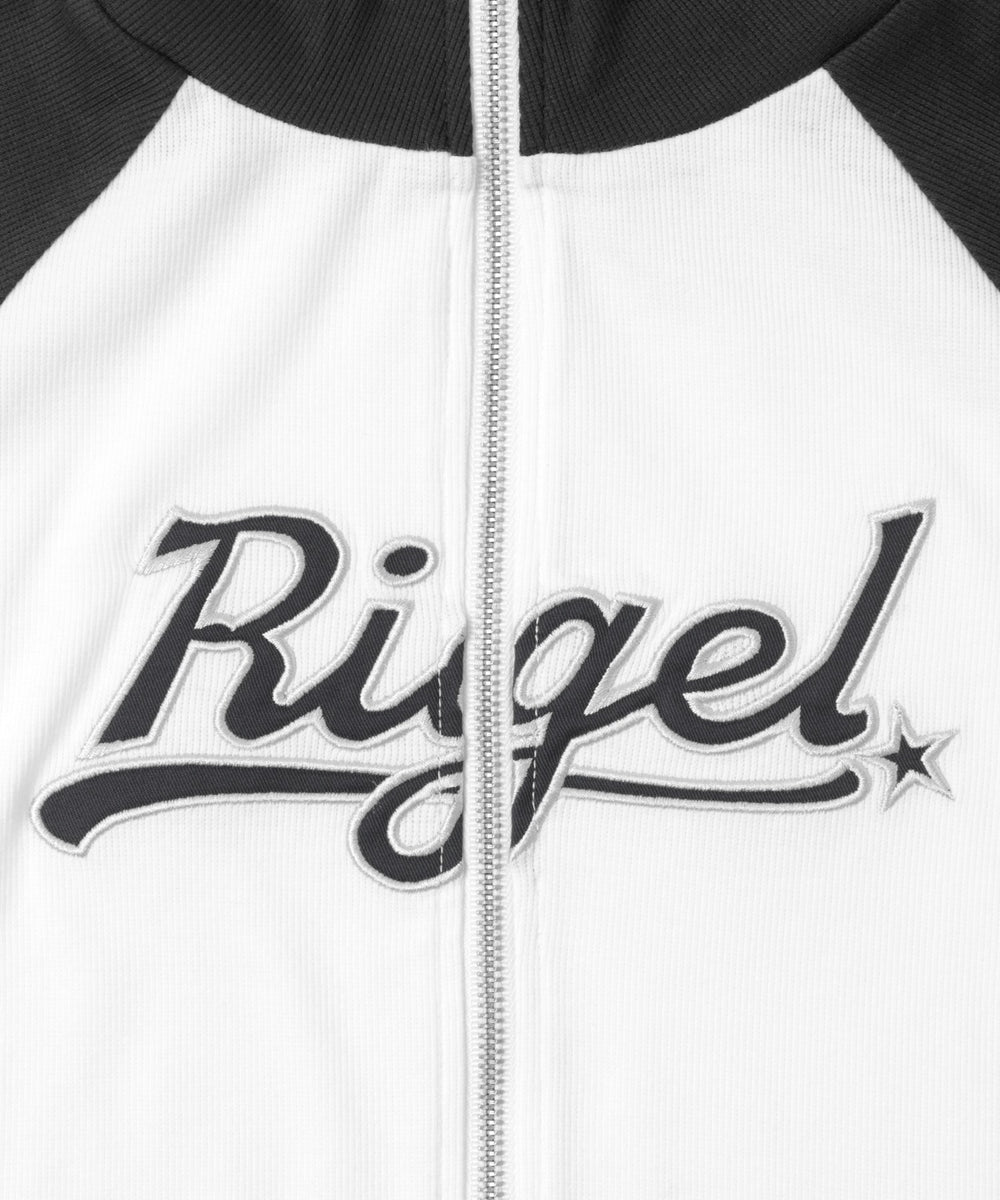 ダブルジップワッペンロゴラグランT