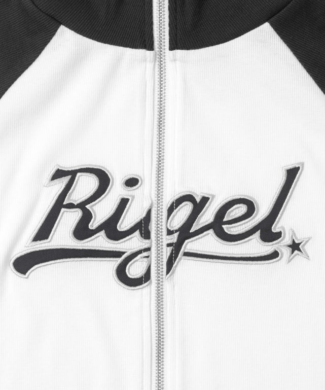 ダブルジップワッペンロゴラグランT