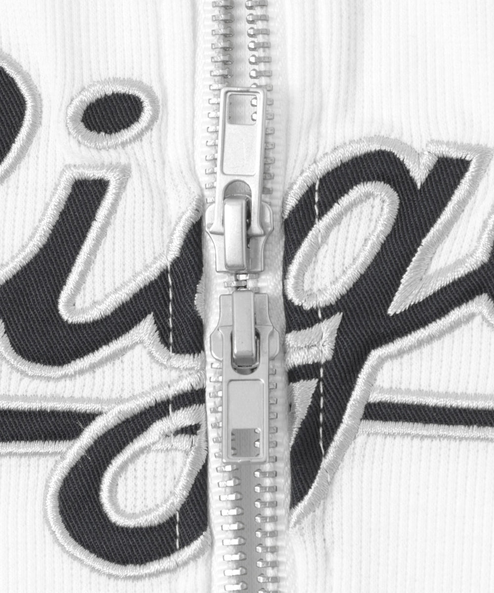 ダブルジップワッペンロゴラグランT