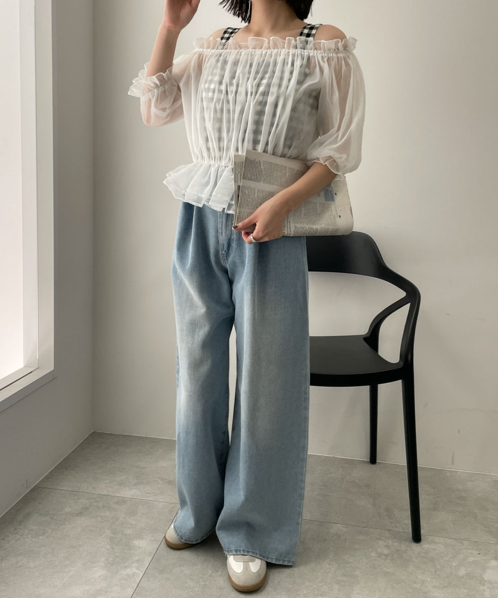 ホワイト 　モデル:155cm F着用