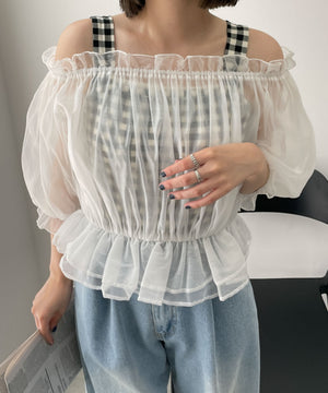 ホワイト 　モデル:155cm F着用