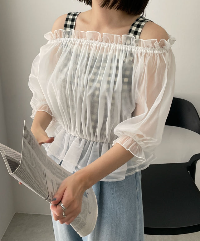 ホワイト 　モデル:155cm F着用