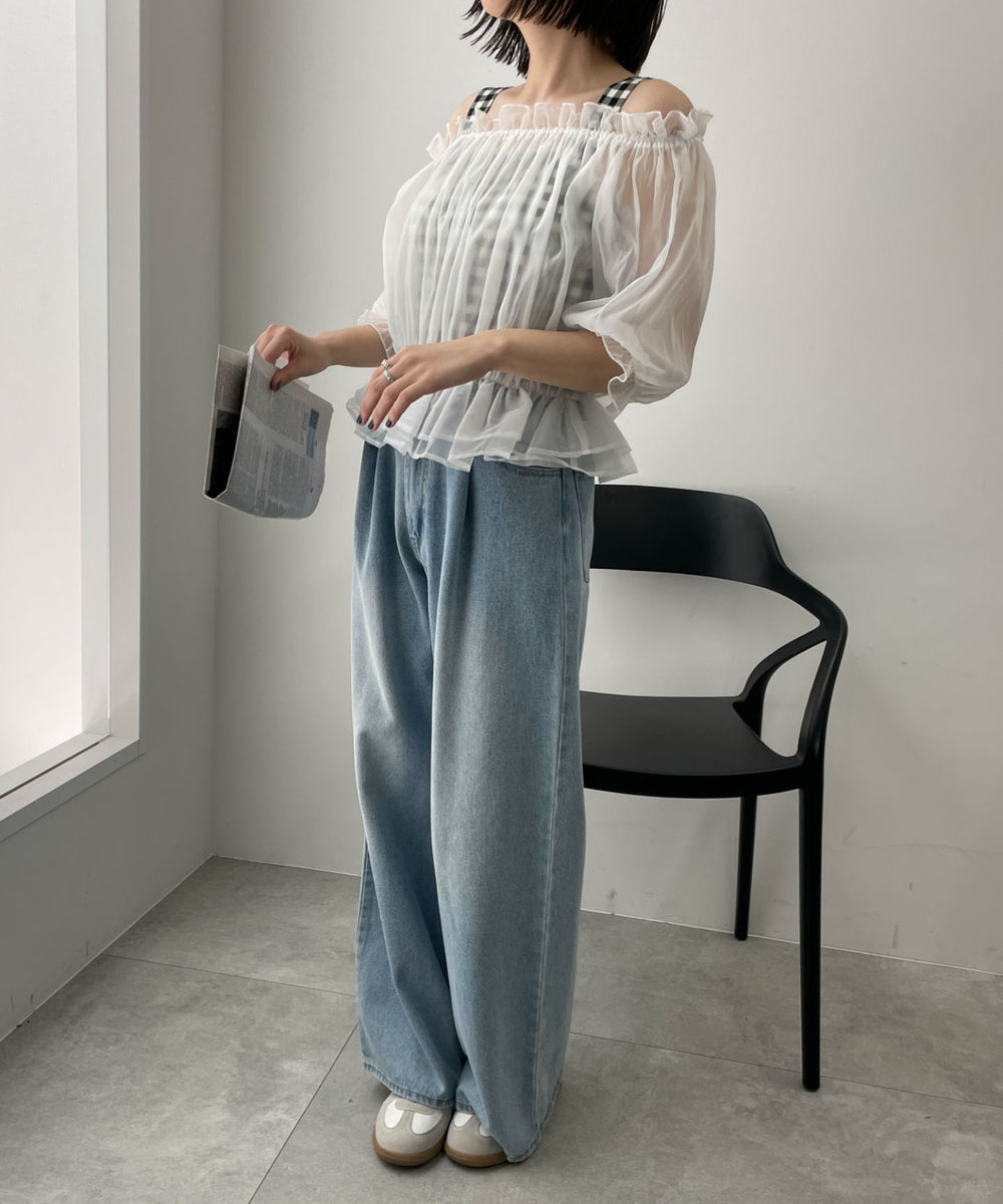 ホワイト 　モデル:155cm F着用