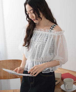 ホワイト 　モデル:163cm F着用