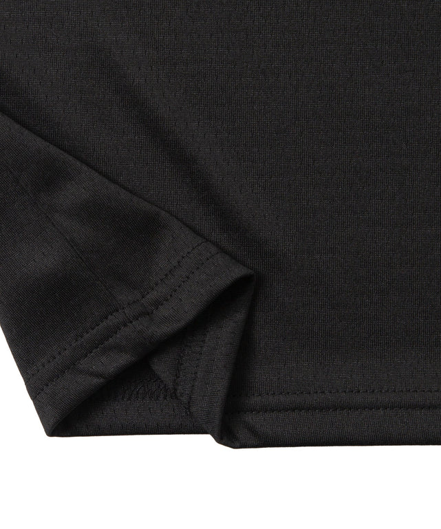 アクセ付きラインリブメッシュプルオーバー