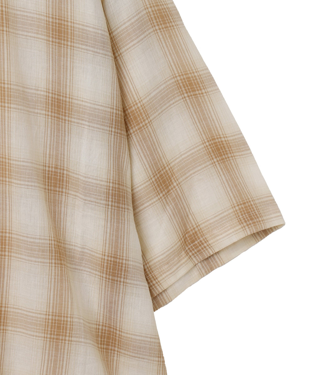 チェックシアーガーゼシャツ