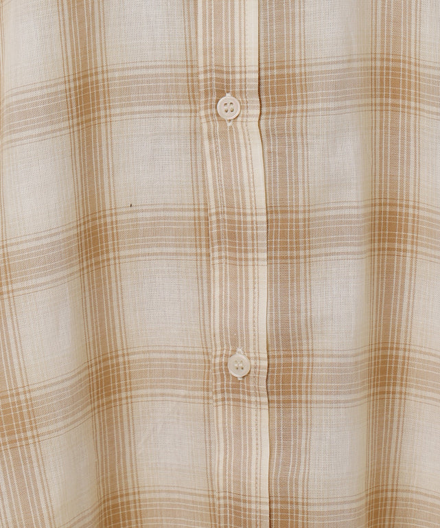 チェックシアーガーゼシャツ