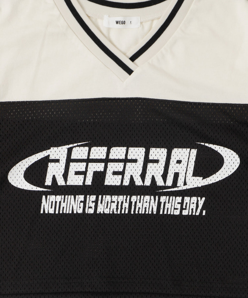 2ライン切り替えメッシュショートT