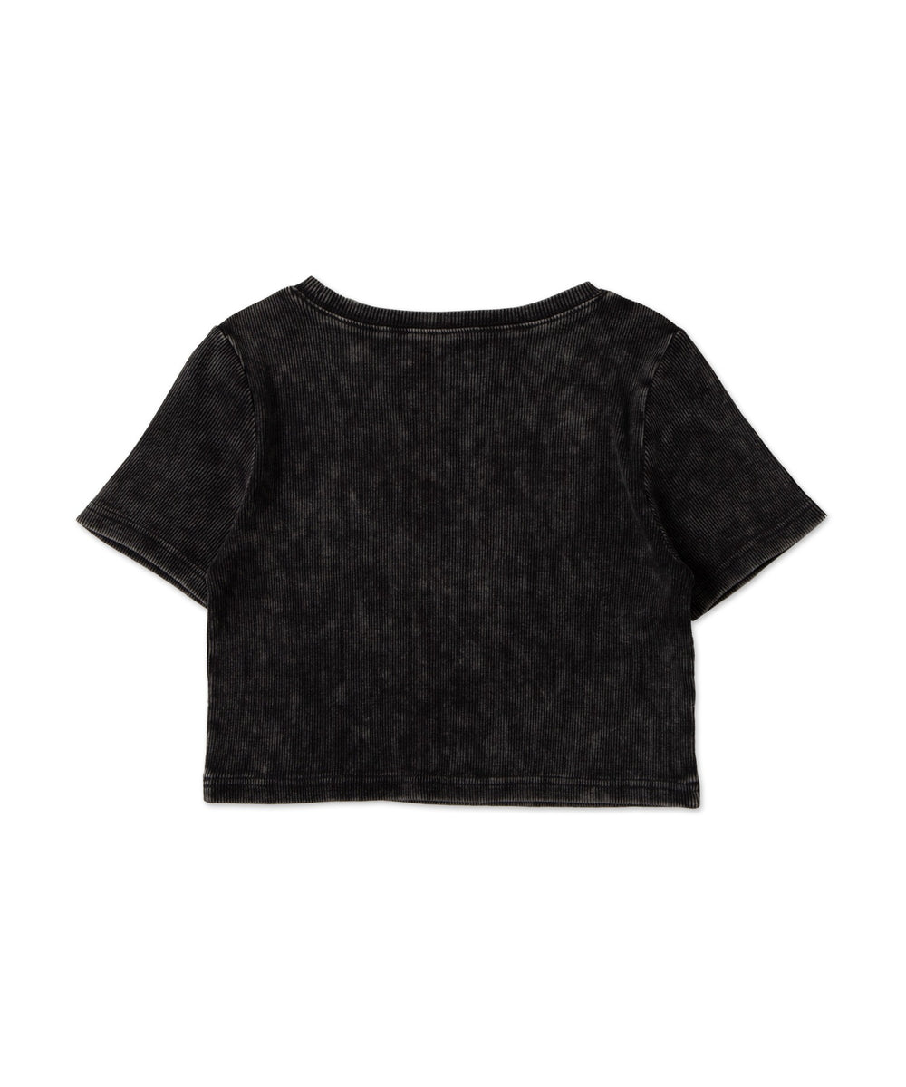 ヴィンテージウォッシュグラフィックリブT