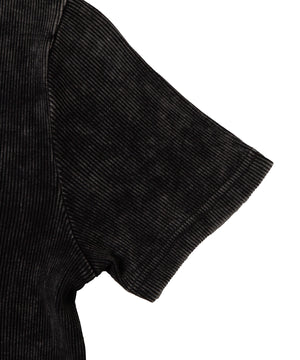 ヴィンテージウォッシュグラフィックリブT