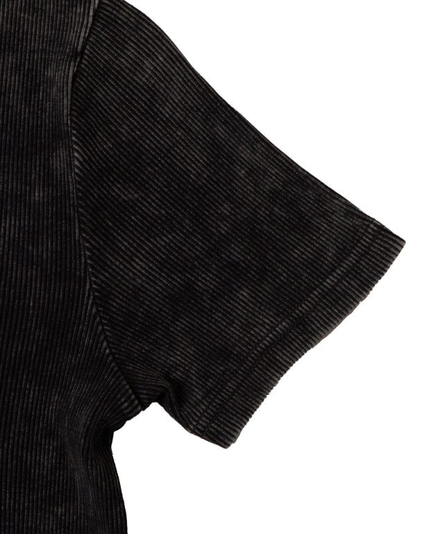 ヴィンテージウォッシュグラフィックリブT