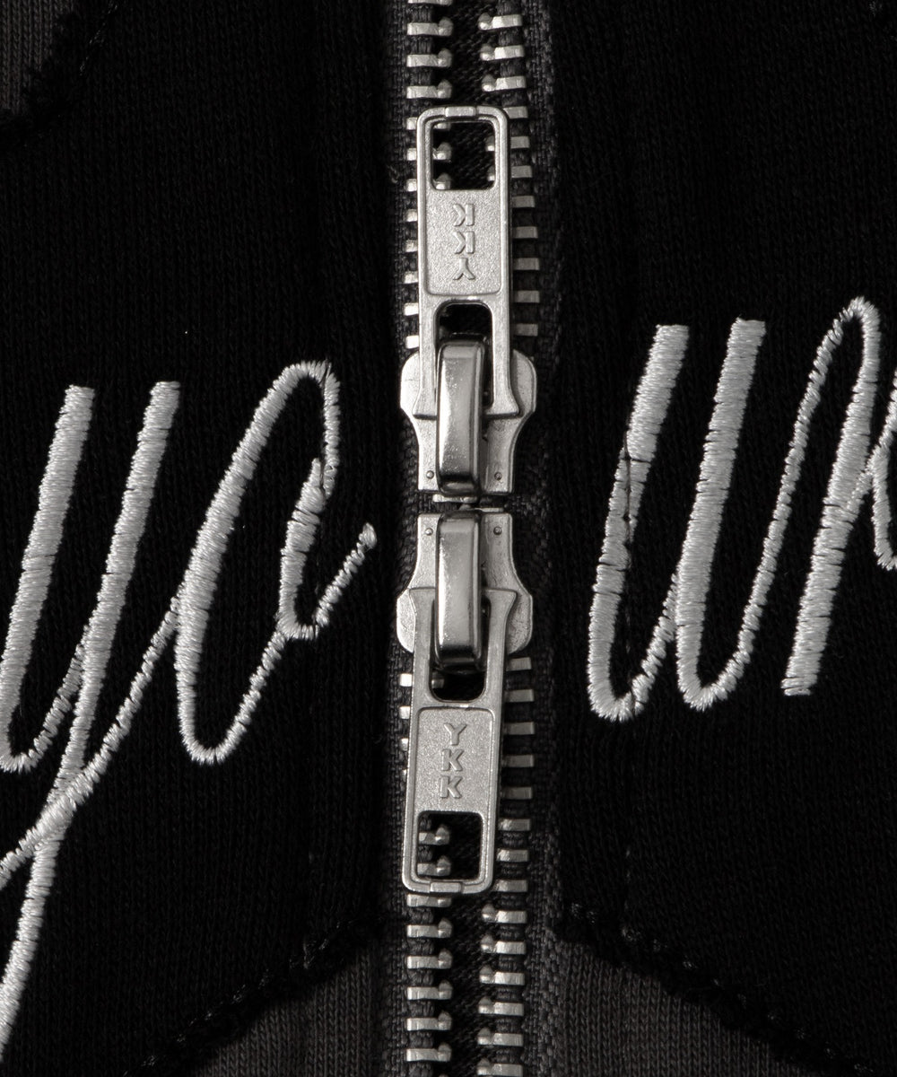 スターロゴ半袖ジップパーカー