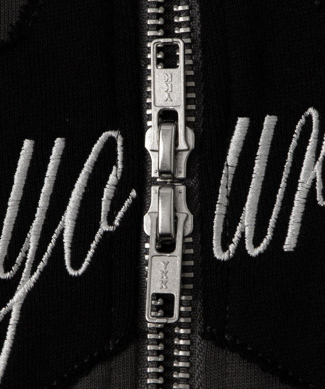 スターロゴ半袖ジップパーカー