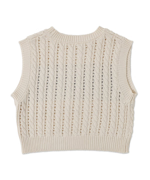 ロゴケーブルメッシュベスト