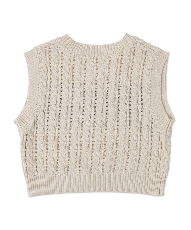 ロゴケーブルメッシュベスト