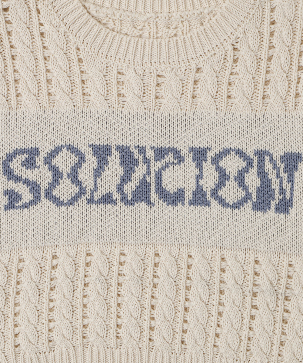 ロゴケーブルメッシュベスト