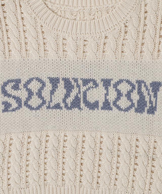 ロゴケーブルメッシュベスト